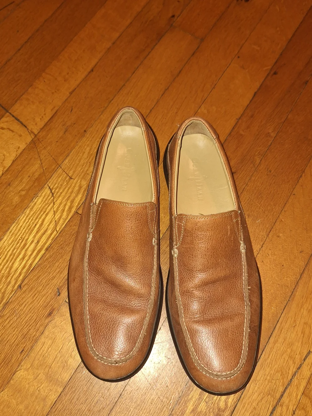Cole Haan Men's Tan Leather Slip-On Loafers